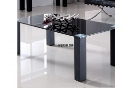 Black glass center table