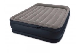 Intex Queen Deluxe Pillow Rest Raised Air Bed with Pump 