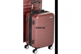 Suitcase - Premium Hardside Spinner Luggage with Built-In TSA Lock - 55 cm, Red