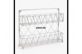 John Lewis & Partners 2 Tier Empty Freestanding Spice Rack, Chrome