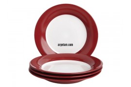 Wilko Colour Play 12 piece Red Dinner Set 