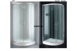 ELEGANT Sliding Corner Glass Round Shower Enclosure, Quadrant Shower Cubicle Clear Glass Shower Doors 