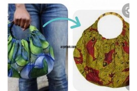 Ankara round tote bag