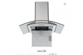 This curved glass cooker hood