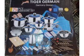 Tiger German 75 pcs stainless steel cookware set