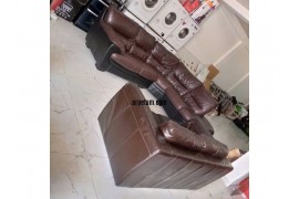 Brown Leather Traditional Living Room sofa chairs